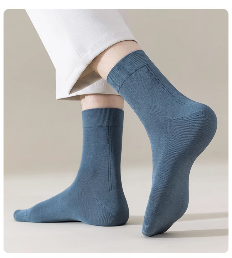 竹纤维袜子男袜新款男士中筒袜春夏季运动薄透气抗菌防臭吸汗长袜详情29