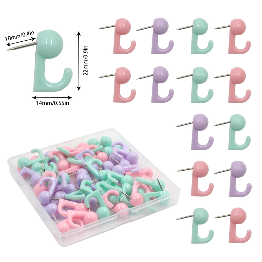 50 new colored candy-colored hook studs, macaron-colored student cork board studs, stationery studs pic 6