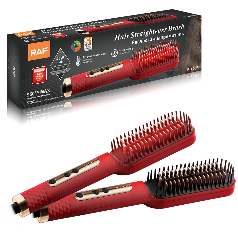 RAF European standard cross-border straightening comb, no damage to hair, dual-purpose for straightening and curling, electric curling iron, straightening device, home use pic 8