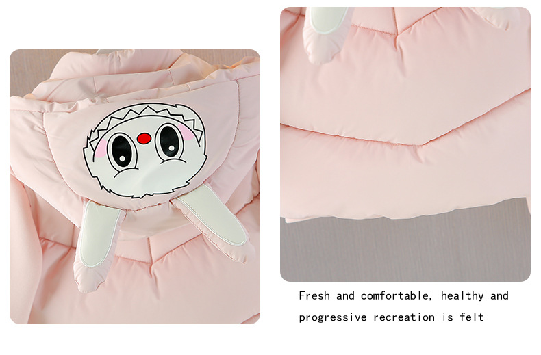 女童2025春季新生儿休闲裤套装加绒三件套B类兔毛绒布服饰详情12