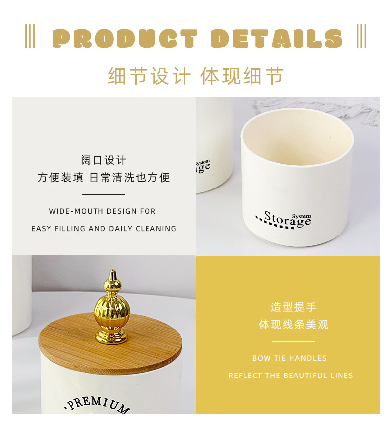 PET export thickened kitchen snack cans, candy boxes, tea cans, bamboo LIDS, coffee cans and storage boxes for storage pic 7