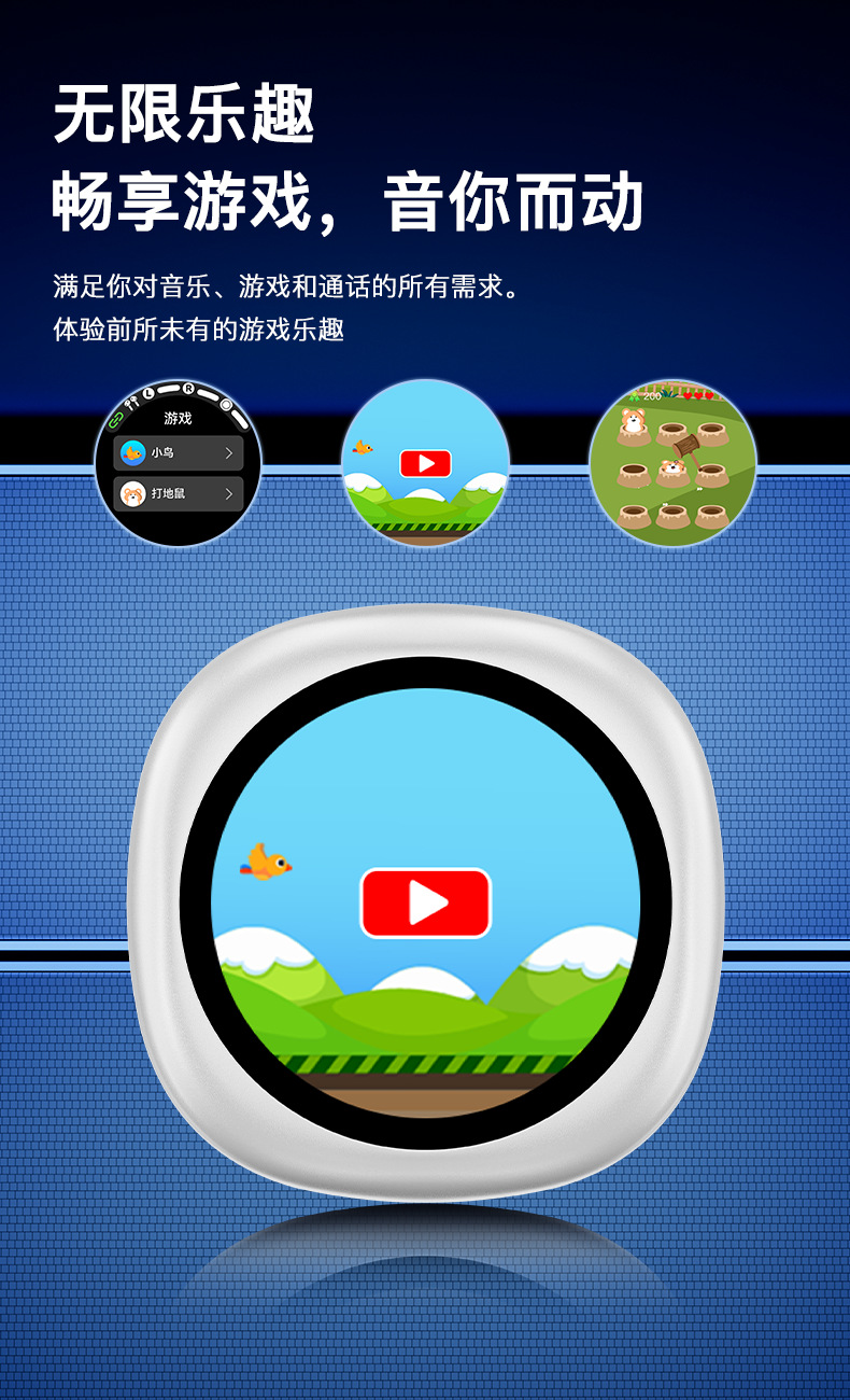 外贸跨境智能耳机AI翻译多功能闹钟数字显示屏耳机舱无线蓝牙耳机详情15