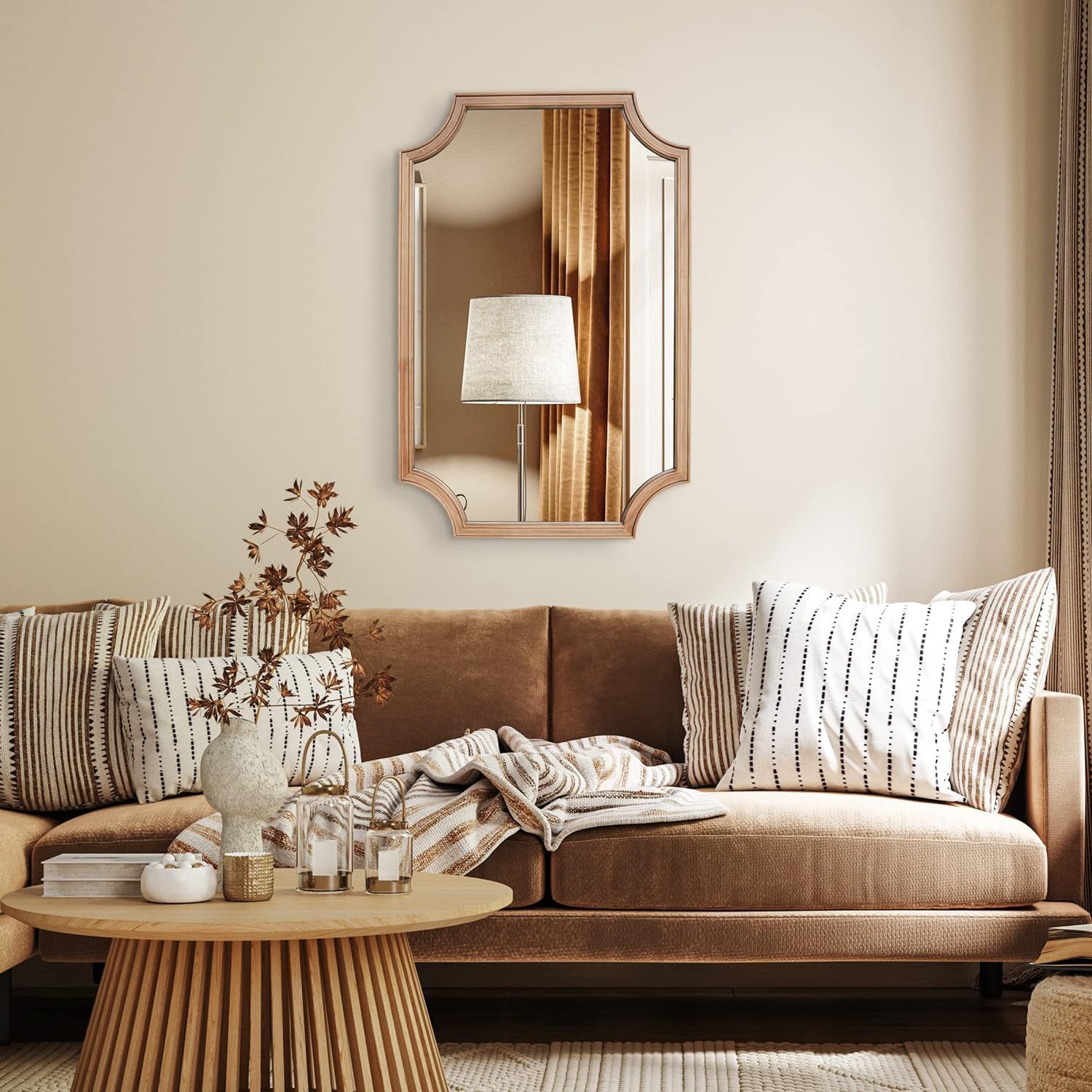 复古化妆镜子台面梳妆镜法式入户玄关壁炉客厅壁挂艺术装饰镜详情3