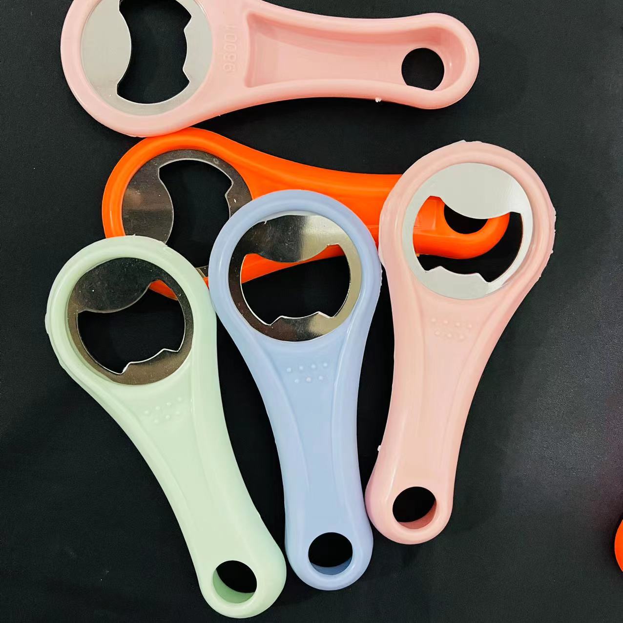 Simple stainless steel bottle opener, beer screwdriver, plastic creative bottle opener, bottle lifting device pic 4