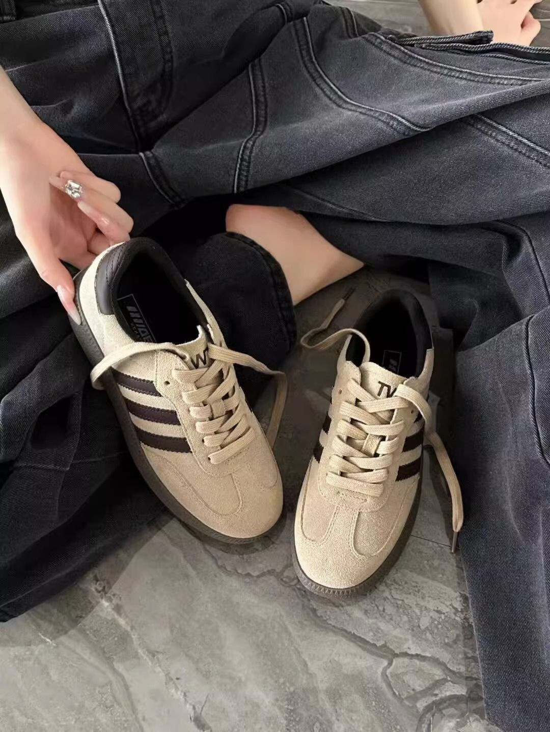 德训鞋女八个色2024秋季新款学生百搭休闲运动小白鞋女三杠鞋子详情8