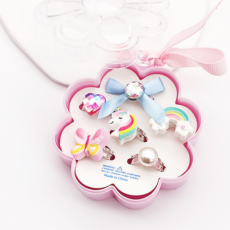 【可以】新品儿童卡通戒指可调节树脂戒指幼儿园生日礼物玩具饰品详情26