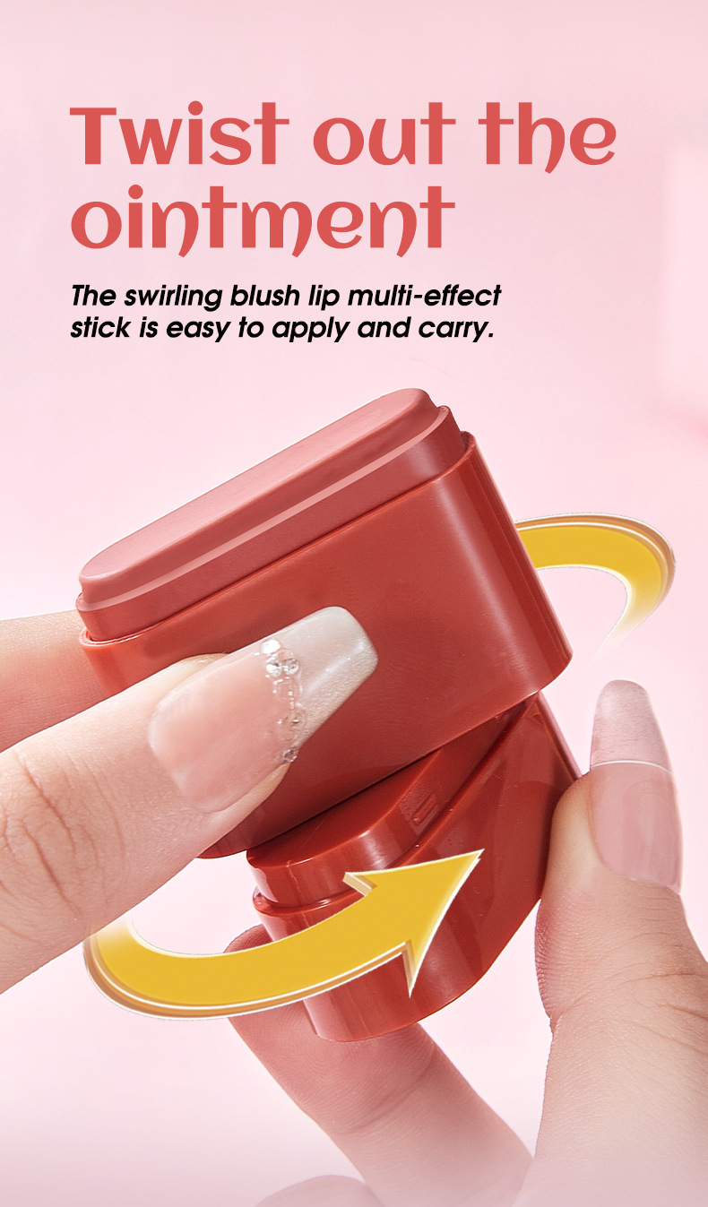 【跨境专供】MEIDIAN魅点腮红唇部多效膏面部彩妆防水腮红膏批发详情8