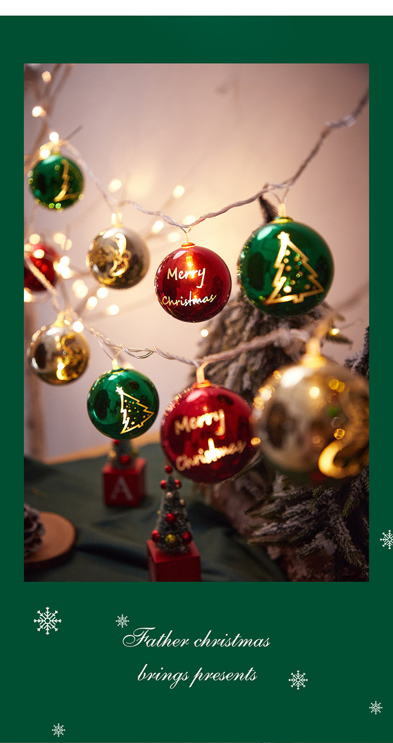 LED电镀球装饰灯串圣诞树灯串圣诞节氛围彩灯串橱窗房间布置挂件详情6