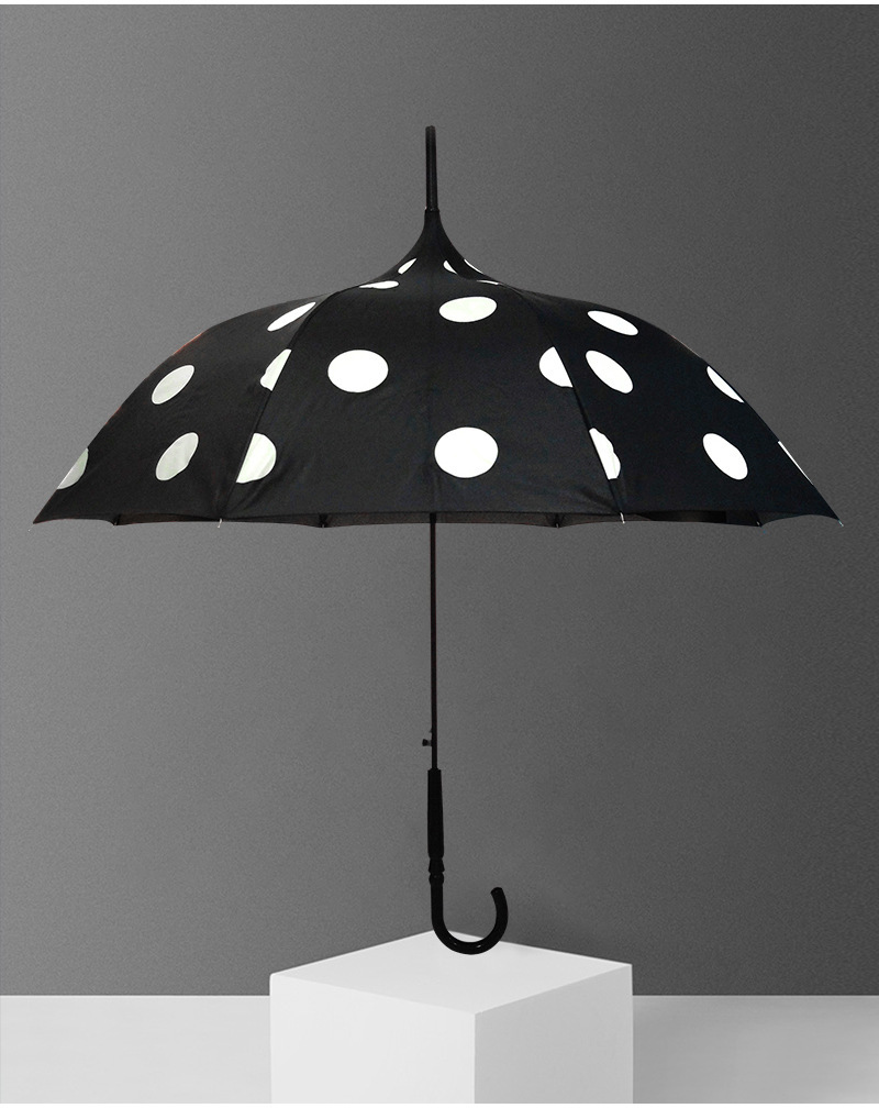 2024 New LOLITA cute Princess Umbrella, large polka dot long-handled umbrella, suitable for students in both sunny and rainy weather, fresh and small pic 5