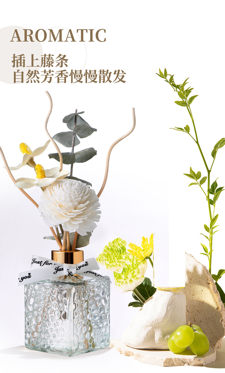 Eternal flower flameless aromatherapy, home indoor aromatherapy essential oil, high-end homestay bedroom dried flower bouquet aromatherapy decoration pic 5