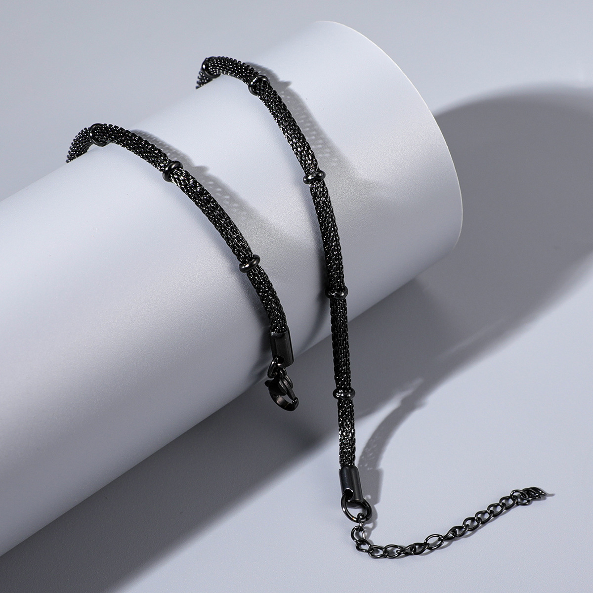 新款网状竹节不锈钢手链复古百搭女士简约钛钢饰品手饰手链厂家直供详情10