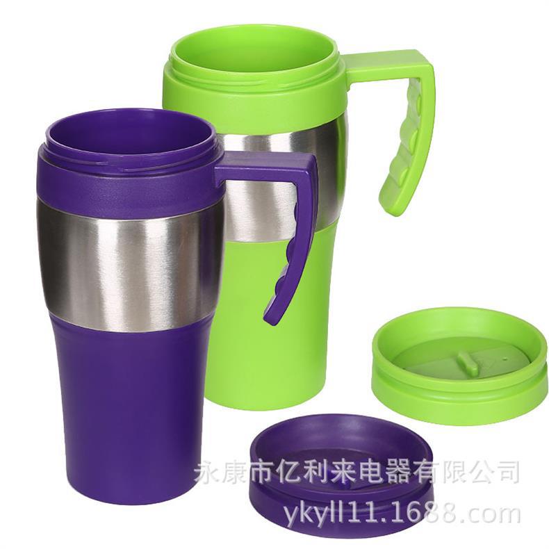 Foreign trade stainless steel double-layer 304 insulated cup, portable thickened coffee cup, car cup, large capacity with heat preservation pic 7