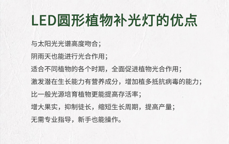 Succulent rose plant supplementary lighting lamp, sunlight-like full-spectrum green plant indoor orchid growth lamp, algae explosion lamp pic 1