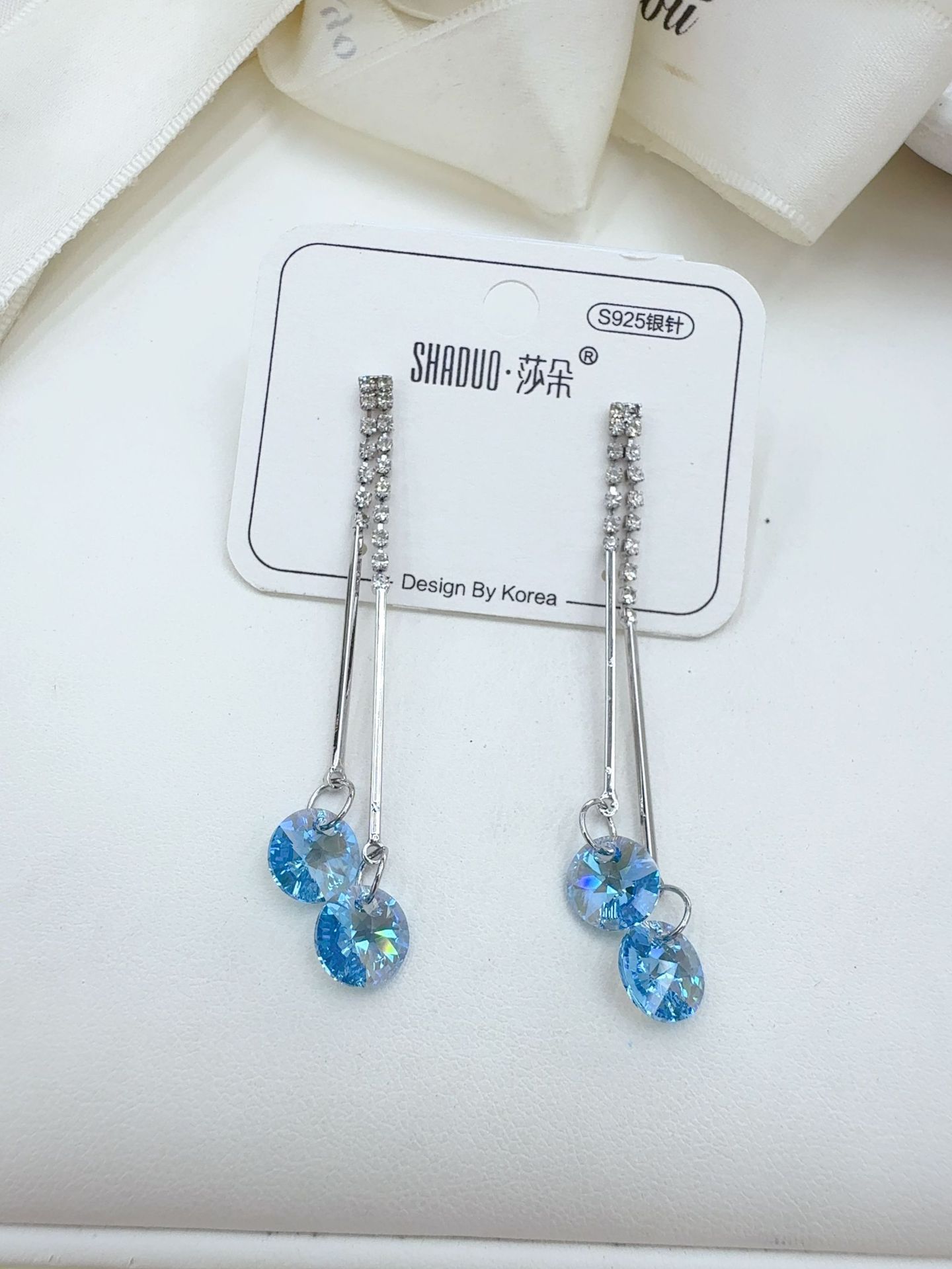 高级感气质流苏防过敏耳环女S925银长款显脸瘦冷淡风仙气森系耳饰详情11