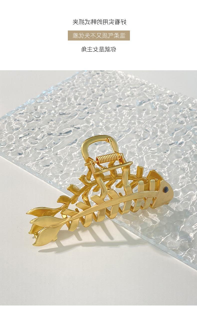 Fishbone hair clips for women in summer, back of the head clips, headwear, metal hair clips, new popular hair grips, shark clips pic 13