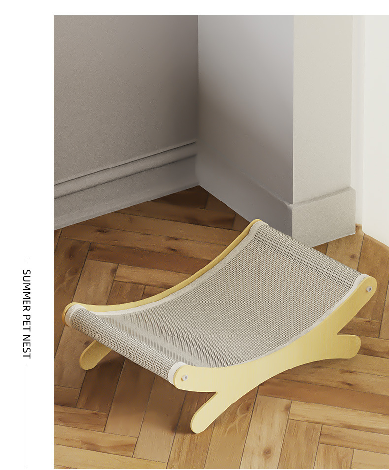 Cross-border supply summer cat rocking beds, pet wooden hammocks, cat rocking chairs, hammocks, factory direct sales, cat beds pic 20