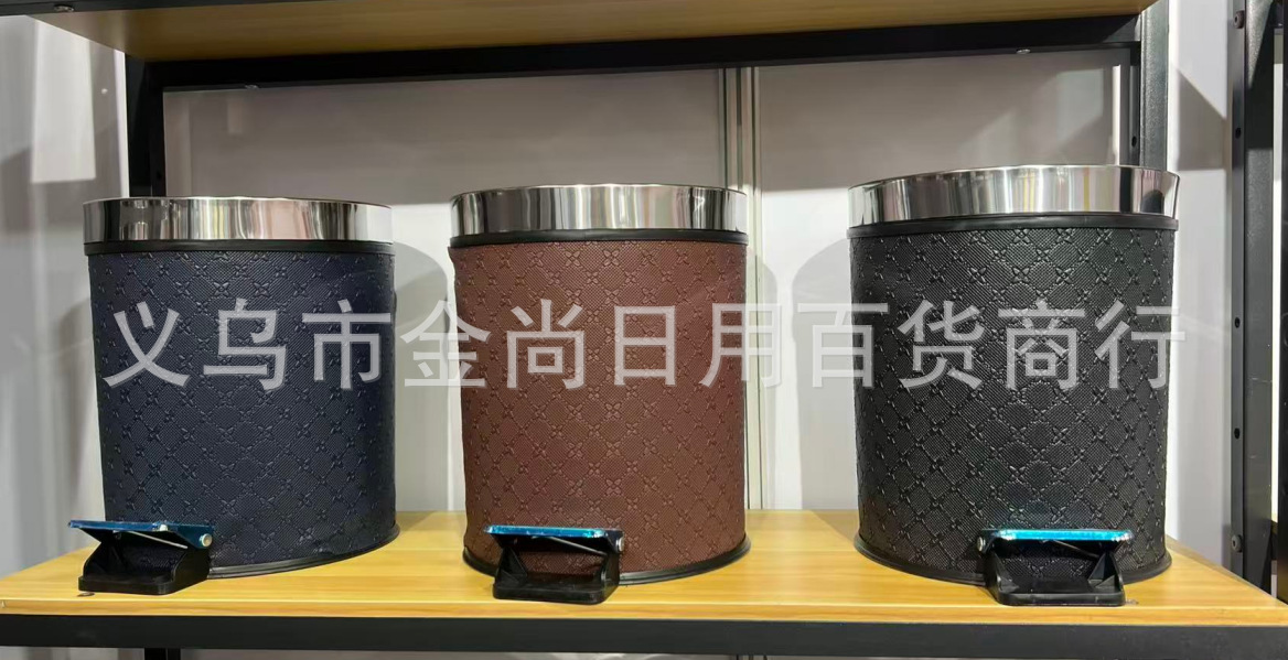 复古风家用脚踏垃圾桶2025新款厨房卫生间客厅卧室商用脚踏式纸篓详情1