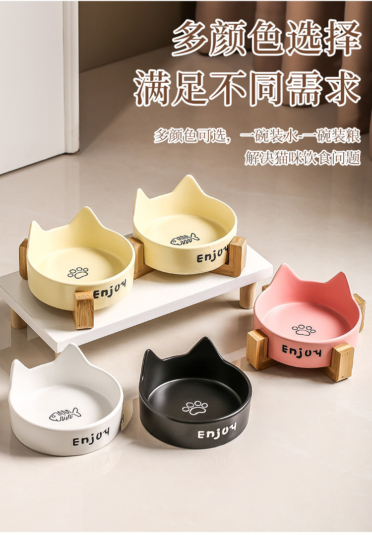 猫耳朵造型宠物食盆宠物用品喂食碗宠物碗宠物自动喂食器宠物食盆实用耐用详情15