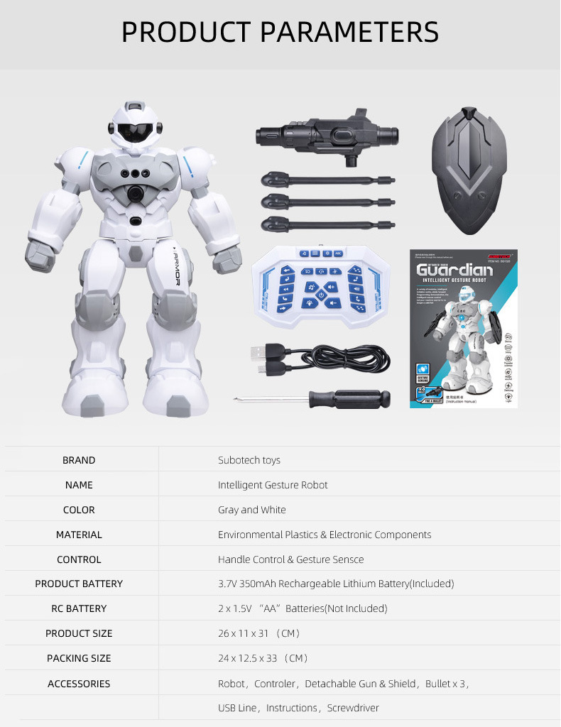 New cross-border programmable robot toy 2.4G wireless remote control gesture-sensing sound and light intelligent police model pic 13