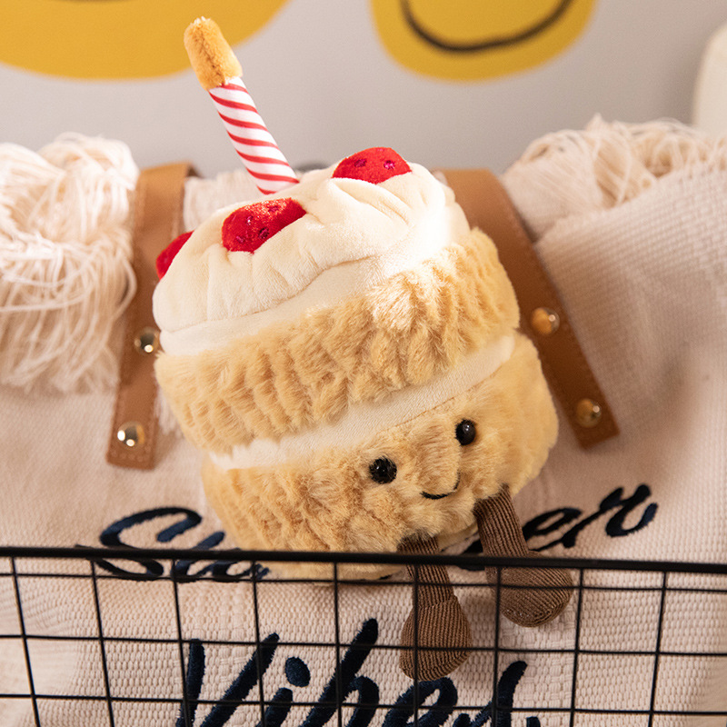 Jellycat趣味彩虹生日蛋糕毛绒玩具节日礼物假蛋糕可唱生日歌玩偶详情5