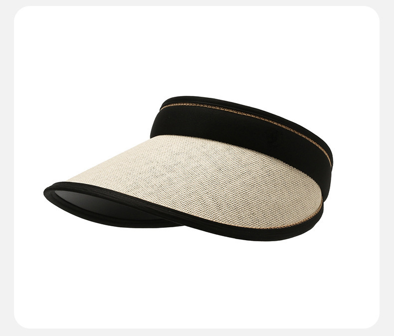 空顶帽uv可折叠拉菲草遮阳帽草帽防晒女款防晒帽夏季女士帽子批发详情22