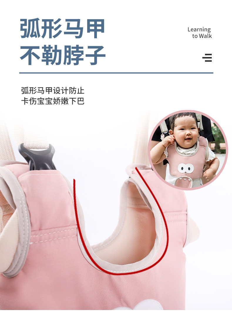 婴幼儿学步带防勒宝宝学走路站立防摔神器小孩护腰牵引绳四季通用详情5