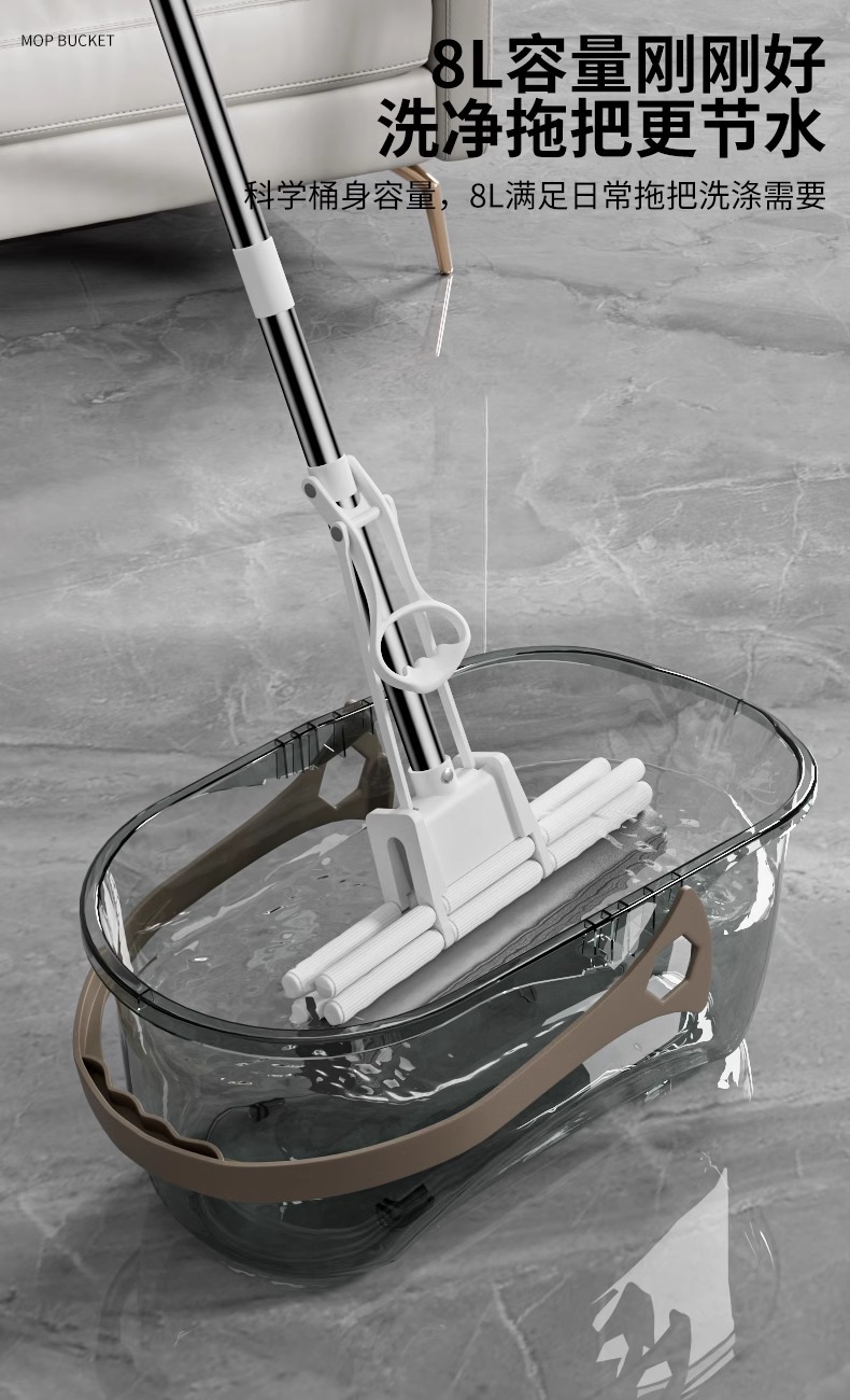 Transparent thickened water bucket, household portable PET rectangular water bucket, student laundry bucket, large water storage bucket, mop bucket pic 4