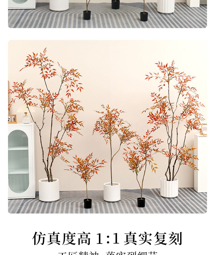 Simulación de plantación de vegetación del sur de tianthu maceta de alta gama interior nórdico gran paisaje suelo decorativo colocación plantas biónicas pic 13