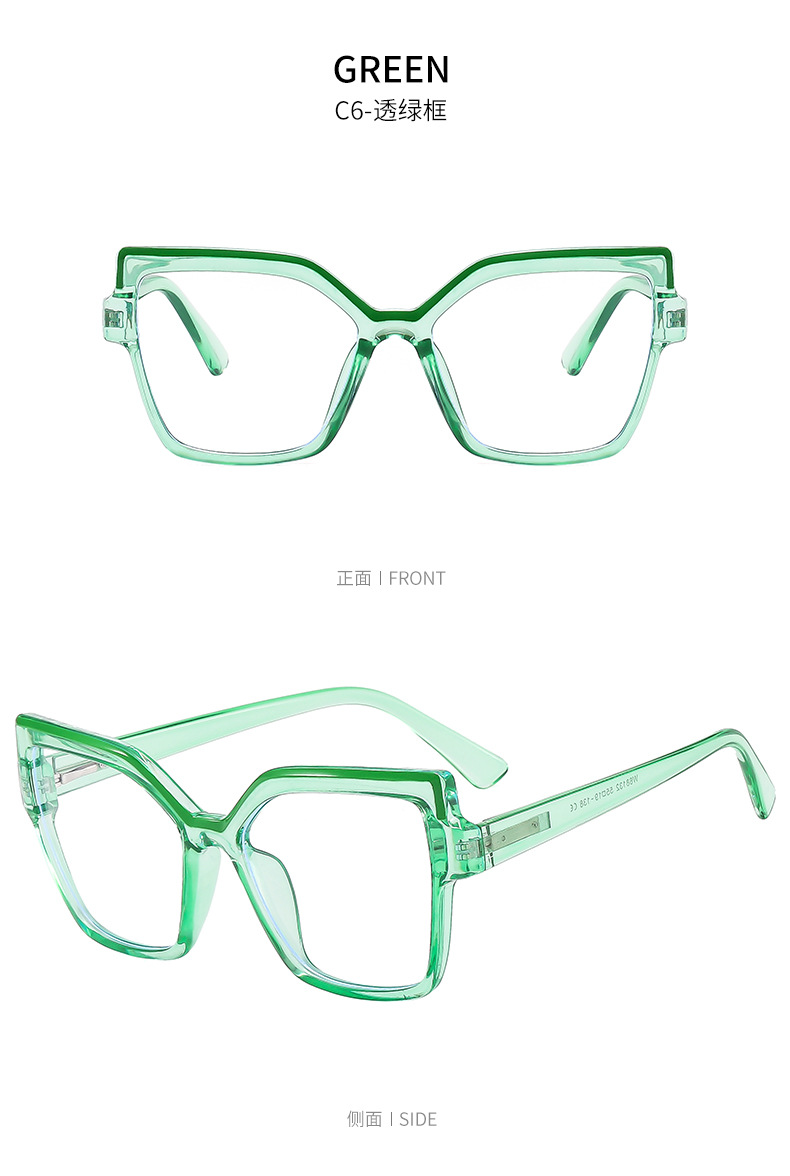 Crossover hot sale verano candy color marco gafas decorativas anti-luz azul protección de ojos gafas Optical wholesale pic 18