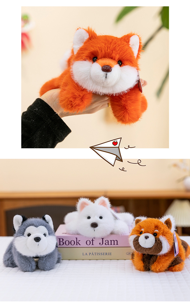 Cartoon capybara plush toy, West Highland dog, home panda figurine, car fox decoration, office sloth pic 13