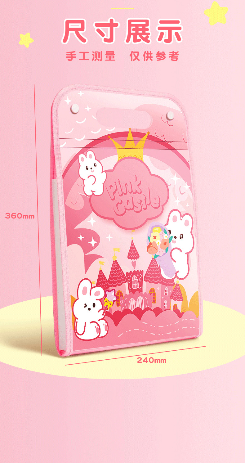 A4 folder vertical hand-held organ bag with 13 compartments, large capacity, student test paper storage bag, classified by test subject pic 11