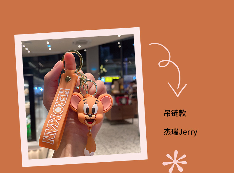 卡通公仔钥匙链可爱情侣汽车钥匙挂件背包挂饰PVC礼品钥匙扣批发详情8