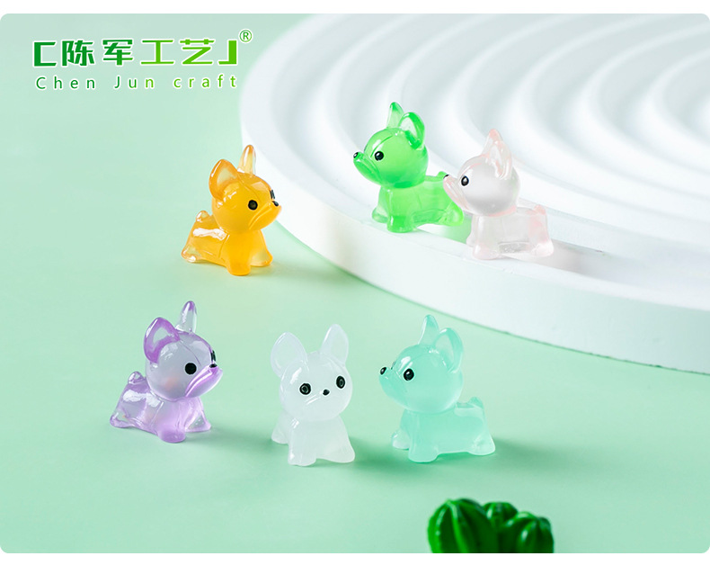 Creative and cute luminous puppy Mengli diy decorative blind bag accessories Micro-landscape desktop car small ornaments pic 40