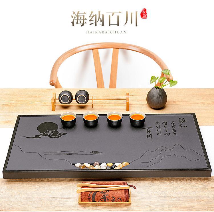 乌金石茶盘忆江南客厅家用简约办公室大小号茶台泡茶排水托盘茶具详情14