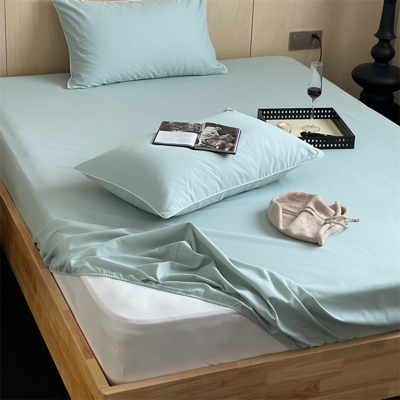 Long-staple cotton single item, all-cotton brushed quilt cover bed, simple pigment color pure cotton autumn and winter 1.8m bedding pic 173