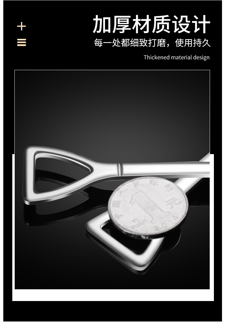 创意铁锹勺子不锈钢家用复古高档甜品吃西瓜专用调羹可爱铲子汤匙详情10