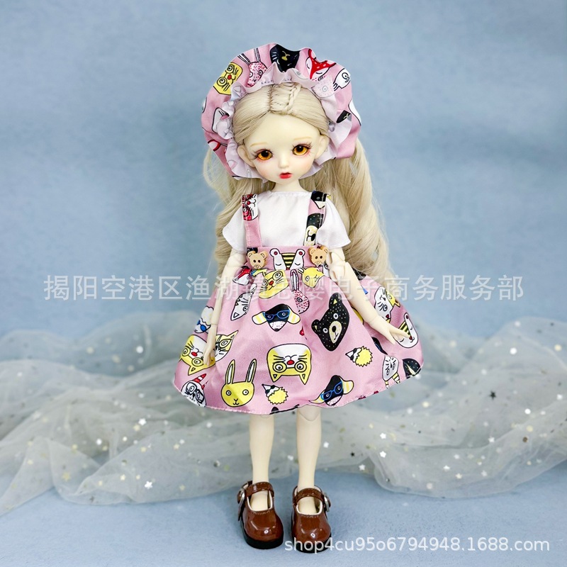 6分bjd娃衣30厘米洋娃娃换装衣服连衣裙毛线纽扣鬼妈妈玩偶套装详情27