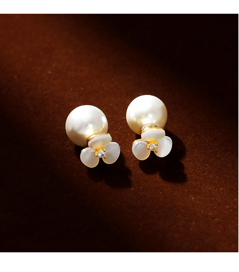 Hyacinth pequeño fresco flor pendientes uno dos vestir nicho alto sentido verano versátil moda perla nuevo estilo moda pendientes mujer pic 2