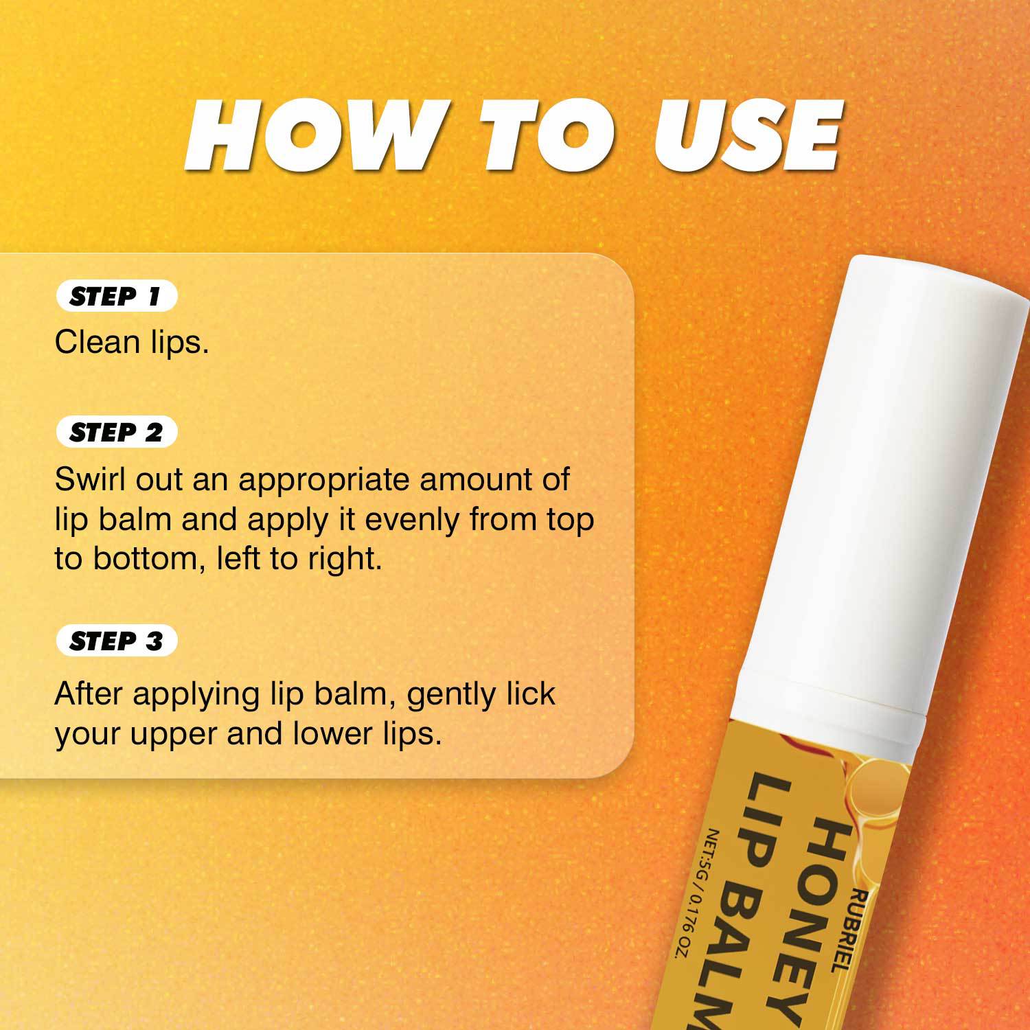 Cross-border RUBRIEL Honey Lip Balm 5g Moisturizing Hydrating Honey Lip Balm pic 3