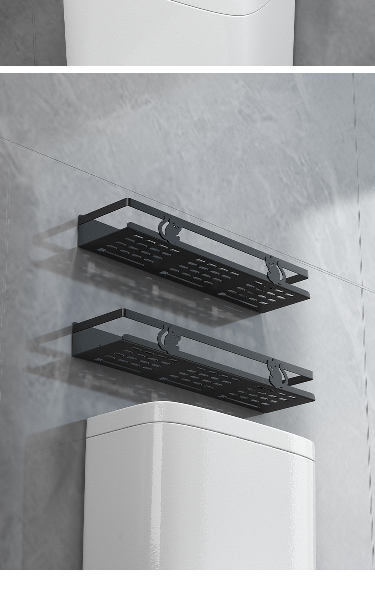 跨境免打孔浴室壁挂置物架厕所洗漱用品收纳架浴室沐浴用品置物架详情24