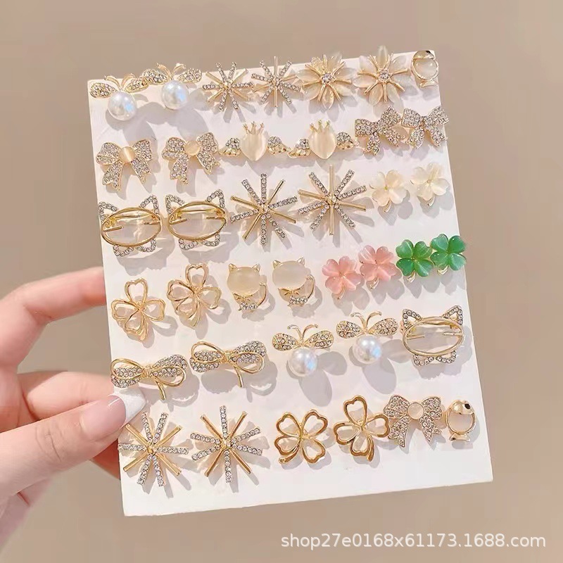 时尚猫眼石蝴蝶结领针胸针女百搭可爱防走光别针固定防走光潮流胸详情8