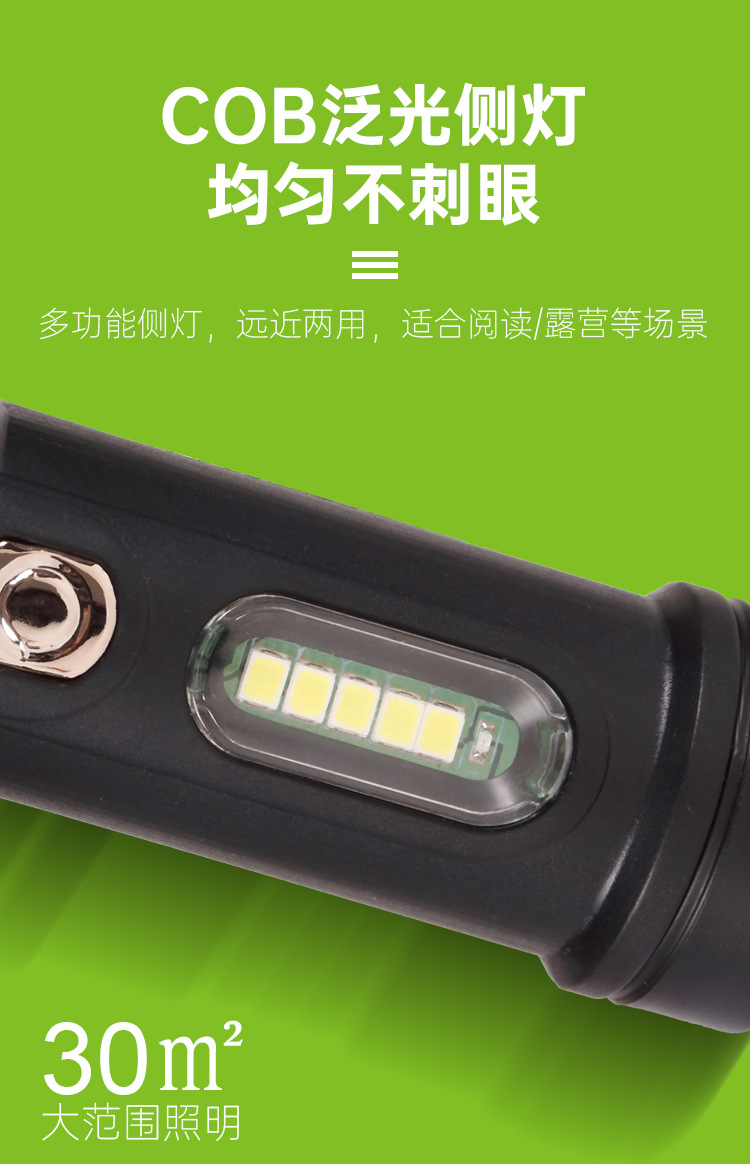 Wholesale of outdoor high-intensity flashlights, outdoor adventure camping, ultra-long endurance long-range headlight tubes, and led lighting fixtures pic 5