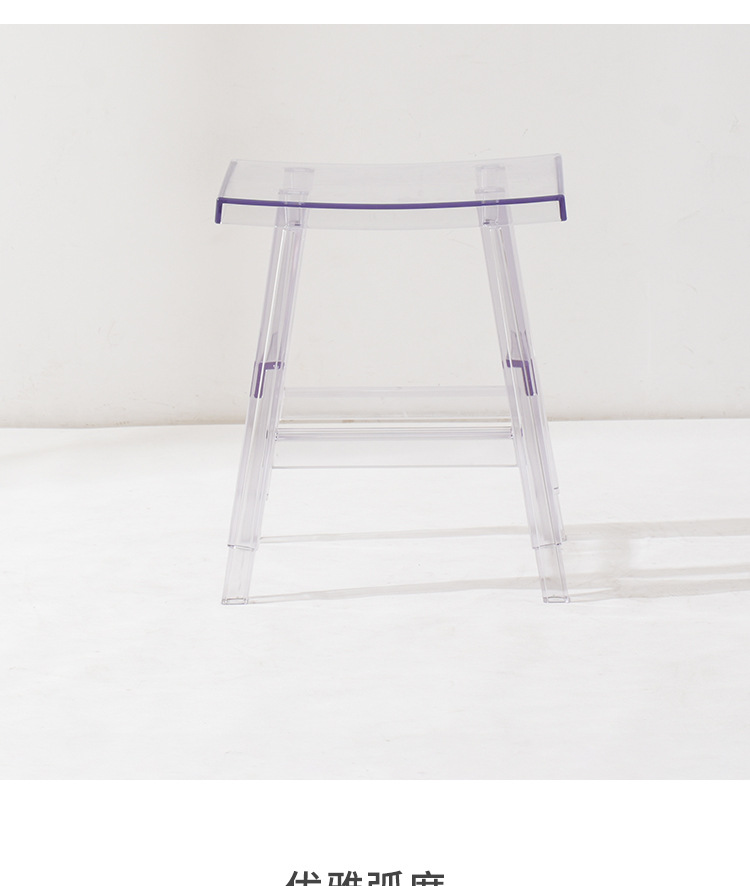 Nordic Star designer transparent backrest popular bar stool, front desk bar, coffee shop, milk tea shop high bar stool and chair pic 4