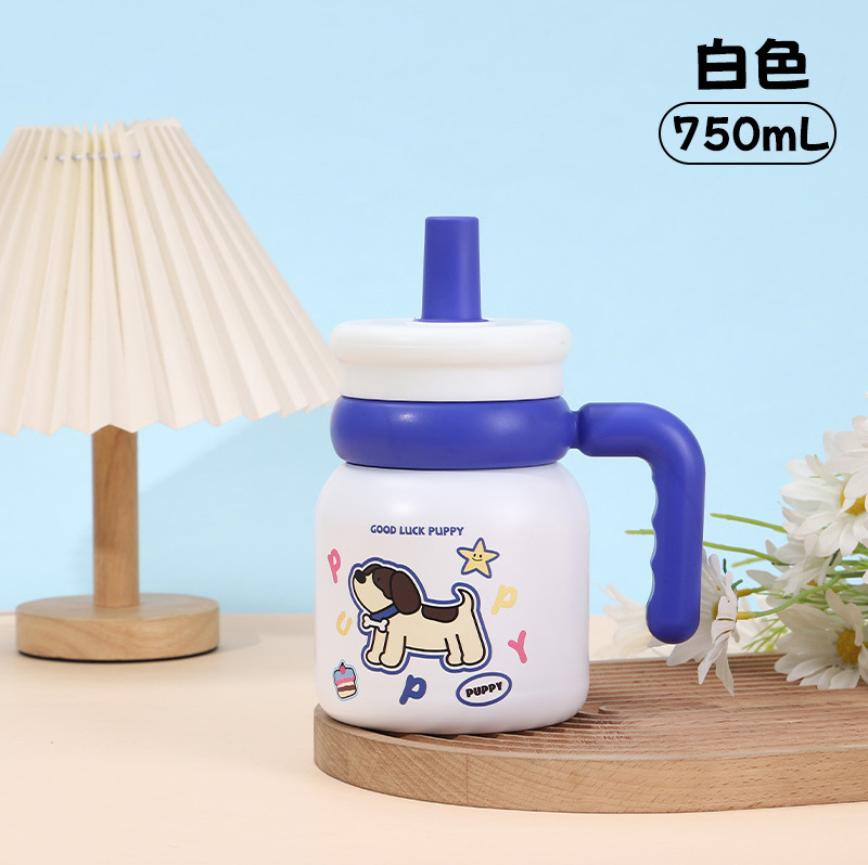 现货儿童316不锈钢保温杯女高颜值保冷吸管学生便携大肚水杯详情10