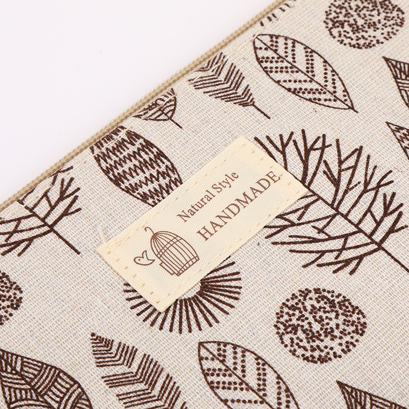 跨境现货布艺化妆包拉链袋多功能便携式收纳手拿洗漱包学生笔袋详情25