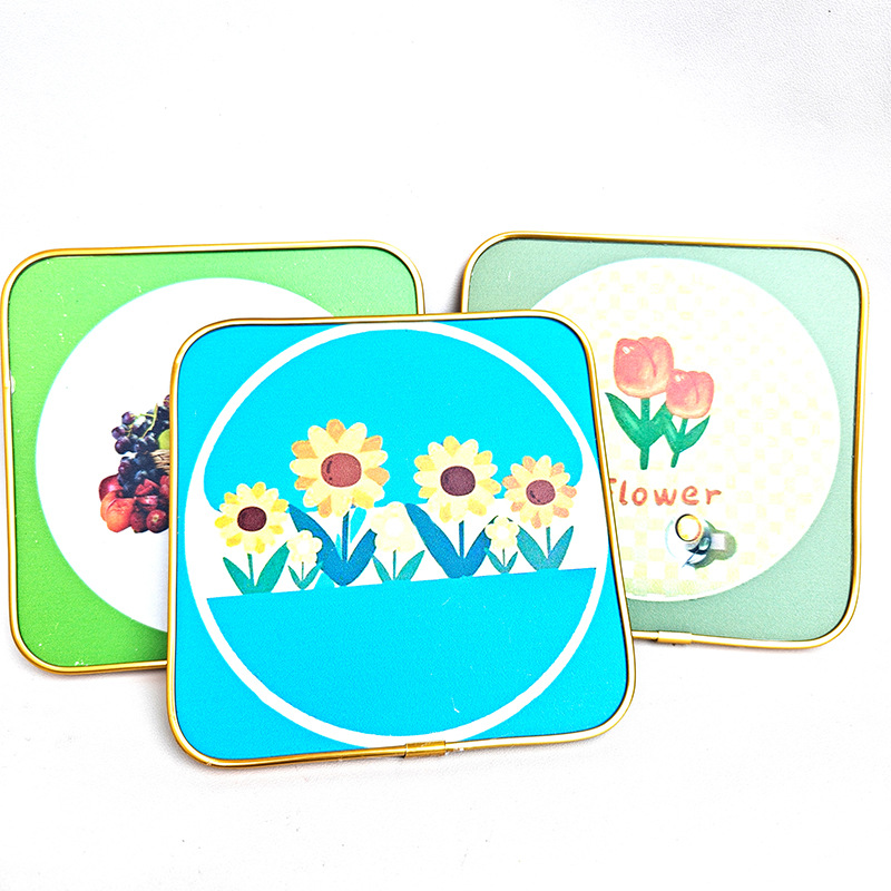 【1-12 Zones 】16cm【 Square edge banding 】 Heat insulation pad 240 yuan per piece, square 16cm edge banding heat insulation pad with painted patterns, thickened table cartoon heat insulation pad 2 yuan wholesale pic 4