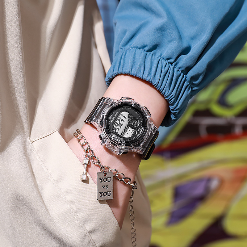 高颜值电子表男女学生多功能运动有闹钟夜光防水初中男孩个性潮流详情8