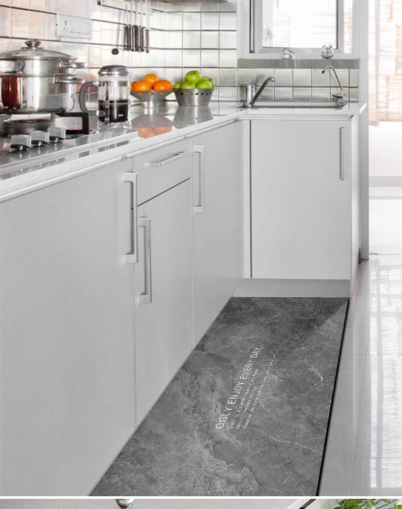 Light luxury diatom mud floor mat, water-absorbing and anti-slip combination floor mat, no-wash and washable kitchen floor mat pic 10
