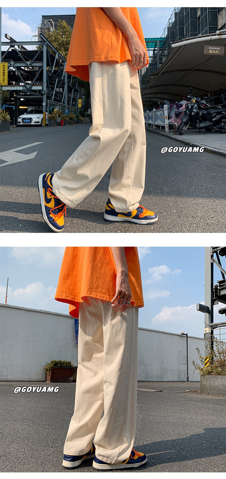 2025新款男士裤子秋冬裤子百搭设计感小众阔腿长裤日系直筒休闲裤详情18