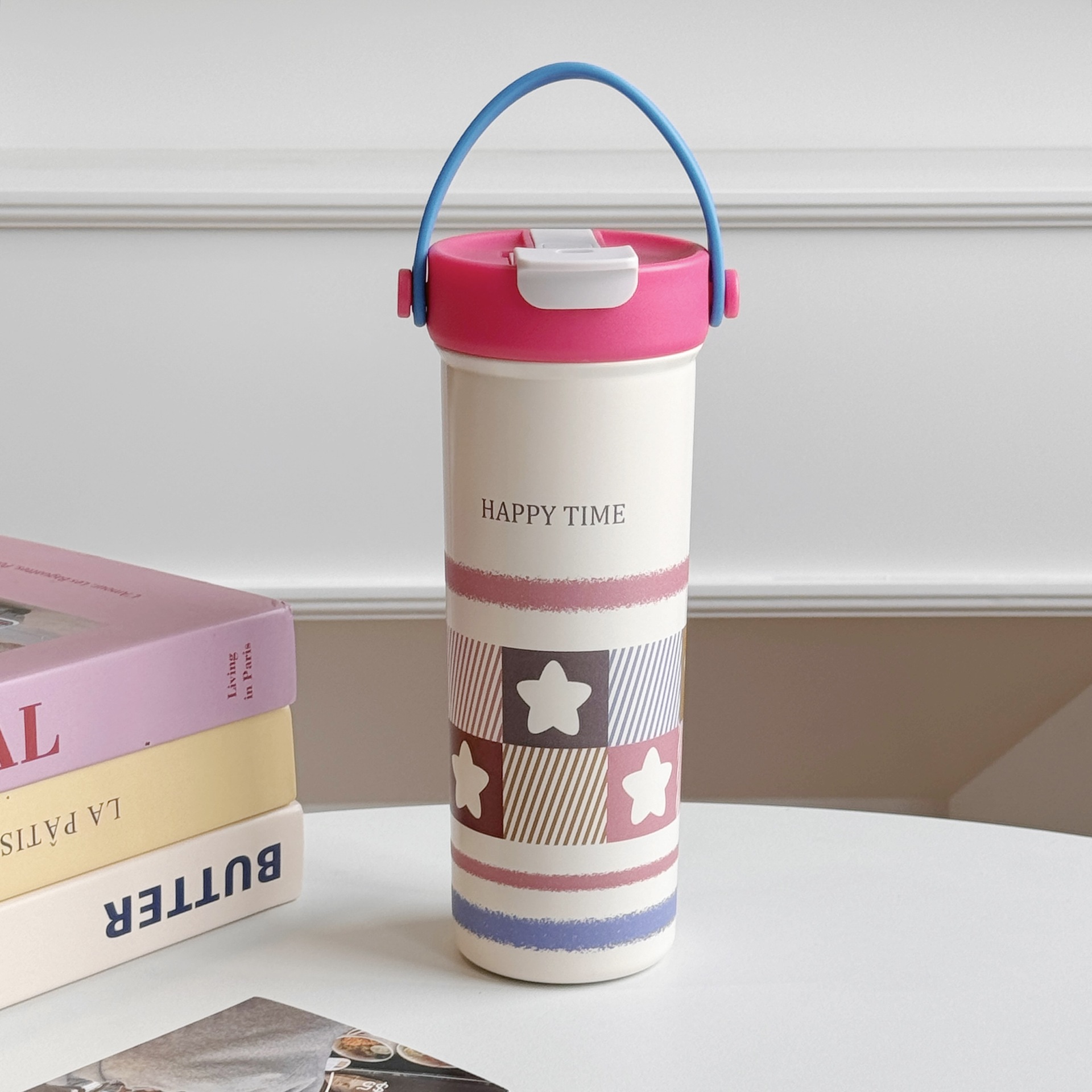 户外高颜值随手双饮咖啡杯美式便携车载水杯手提运动线条图咖啡杯详情6